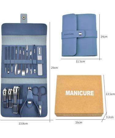 Professional Manicure Pedicure Kit - Nail Clippers in Blue - Buy Online on GoSupps.com