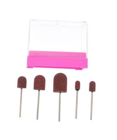 BESPORTBLE 1 Set Nail Sand Ring Cap Nail Bit Nail Art Kit Nails Kit Set Professional Nail Drill Nail Drill Bit Set for Ceramic Nail Drill Bit Nail Salon Storage Box Nail Art Accessory Alloy 8x6cm Rosy