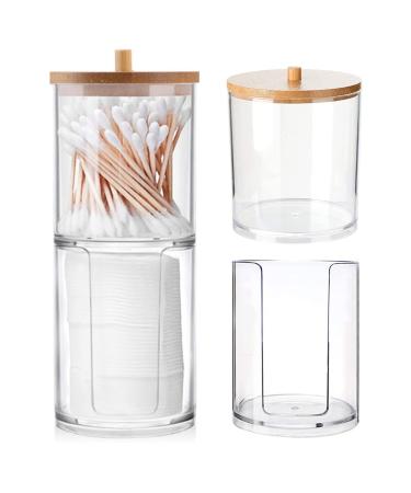 Cotton pads container box cotton swab holder cotton pad holder cotton bush swab holder storage box with lid for cotton balls swab for living room bedroom bathroom