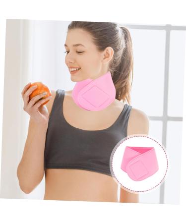 Cervical Fixation Tape - Neck Wrinkle Patches & Gel Pads for Skin Care | Smoothing Neck Strap | Pink 47x9.5cm - Shop Internationally - Buy Online on GoSupps.com