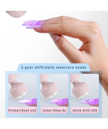 Electric Nail File 2 in 1 Nail File with Small UV Light | Nail Drill Electric Nail Filer for Acrylic Nails False Nails Gel Nails Dip Nail Artificial Nails Home Salon - Buy Online on GoSupps.com