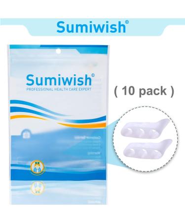 Sumiwish 10x Silicone Toe Spreader | Small Toe Separator & Protector for Overlapping Toes | Relief from Toe Pressure & Pain - Buy Online on GoSupps.com