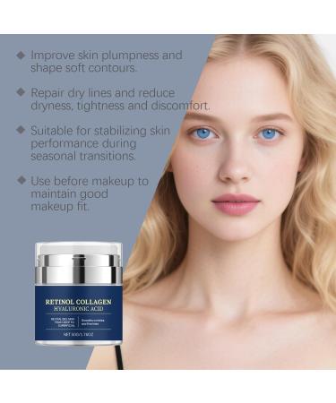 Retinol Face Cream Collagen Neck Cream for Firming and Lifting Anti-Wrinkle and Fine Line Reduction Suitable for Men and Women Instant Facial Lift Wrinkle Cream Renew and Protect Your Skin 1.76oz - Buy Online on GoSupps.com