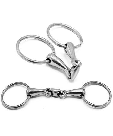 AAProTools Horse Bit Loose Ring Lozenge Fat Link Stainless Steel Snaffle Equestrian Tack Shows BT-300
