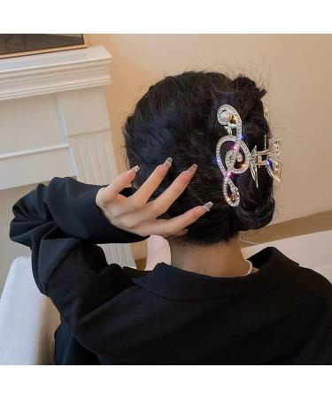 Women Elegant Music Clef Shape Hair Clips Glitter Rhinestone Pearls Decor Hairpins Shark Clip Party Headdress 03 (Color : 1) - Buy Online on GoSupps.com