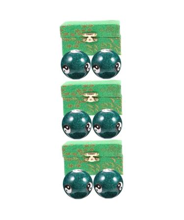 JECOMPRIS Massage tools 6 Stk Health Massage Handball e Magnetic Baoding balls Chinese balls Chinese handballs Training ball Old Sport Cloisonn -Temilla