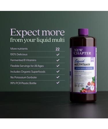 New Chapter Liquid Multivitamin + Mineral Supplement for Whole-Body Benefits 100% Delicious Multivitamin for Adults Teens & Kids 2+ Ready to Absorb Faster Mixed Berry Flavored 30 oz Mixed Berry 30 Fl Oz (Pack of 1) - Buy Online on GoSupps.com