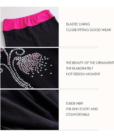 Girls Ice Skating Fleece Practice Leggings - Black - Size 12-14 Years - Buy Online on GoSupps.com