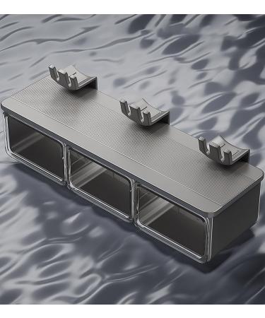 Stainless Steel Wall-Mounted Toothbrush Holder - No Drilling 3 Slots for Toothbrushes & Paste - Black | Ideal for Kids & Adults | Electric Toothbrush Charging Station - Buy Online on GoSupps.com