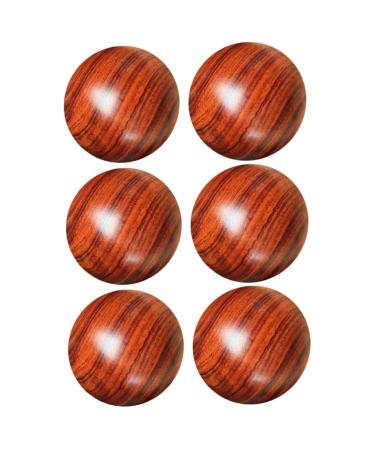 Magiclulu 6 STK solid wood massage ball balls for health exercises massage balls foot massage balls wooden balls baoding balls chinese massage fitness balls wooden trade trailers mahogany