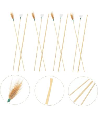 OUNONA Bamboo Ear Wax Removal Kit 15-Piece Set Double-Ended Ear Cleaners Soft Bristles Detachable Design for Adults and Children - Buy Online on GoSupps.com