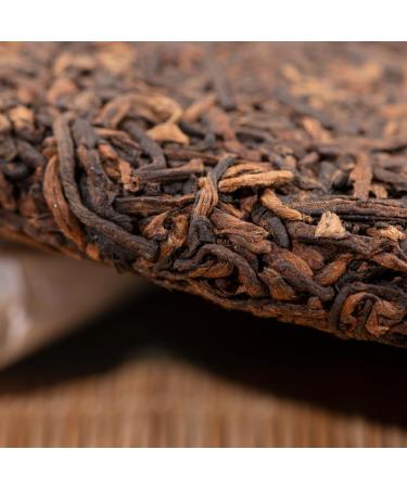 HQZM Yunnan 10 Years Old Fermented Puer Ripe Tea Cake Old Tree Dry Storage Aged Tea 357g - Buy Online on GoSupps.com