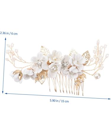 FRCOLOR Special Occasion Headpiece wedding hair for brides Flower hair rhinestone hair bridal hair clip wedding combs for hair for bride Alloy fancy white crystal Bridesmaid Hair Comb - Buy Online on GoSupps.com