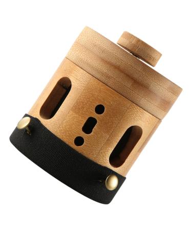 Lurrose box smoke-free moxibus tube Moxa gel burner Tool Moxa rod fuel holder Moxibusion pot made of wood household appliances bamboo pipe Purchased moxibus tube ceramic