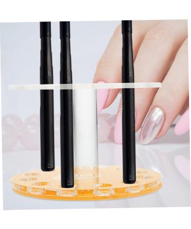 Healeved 1pc Penholder Nail Brush Holder Pen Rest Stand Manicure Pen Storage Stand Manicure Brush Holder Pen Holder for Salon Leopard Hair Nets Manicure Pen Rest Acrylic Crystal Pen Round - Buy Online on GoSupps.com