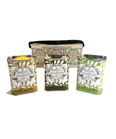 Baeturia Bio - Extra Virgin Olive Oil - Case 3 Cans 175 ml - Varieties: Morisca, Carrasqueña and Manzanilla Cacereña