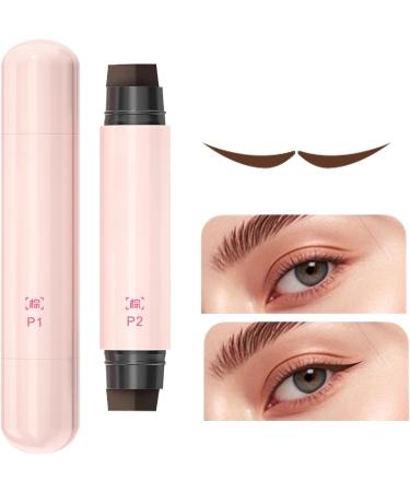 GkgWuxf Eye End Stamp2Point Eye Makeup Stamp for Eyeliner Smudge Free All Day Portable Cosmetic Precision Template for Women and Beginners Brown - Buy Online on GoSupps.com