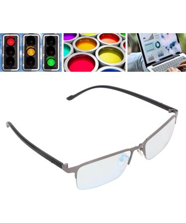 Red-Green Color Blind Glasses - Ultra-Light Silver-Black Frame for Color Weakness Correction - Buy Online on GoSupps.com
