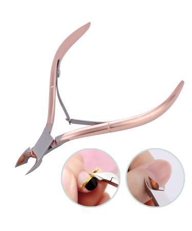 3-Piece Nail Skin Pliers Set Stainless Steel Cuticle Nipper & Remover for Fingernails & Toenails in Rose Gold | Mwoot Cuticle Trimmer with Pusher & Peeler - Buy Online on GoSupps.com