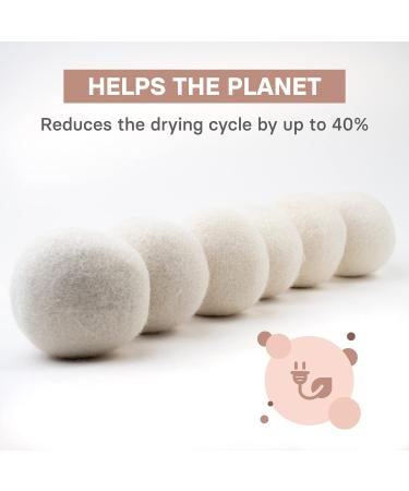 Valneo 6 Natural Sheep Wool Dryer Balls - Gentle & Efficient for Tumble Dryers | White, Set of 6 - Buy Online on GoSupps.com
