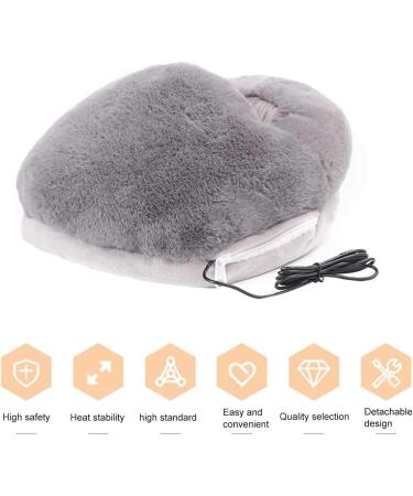 Electric Heated Blanket & Foot Warmer - Plush Winter Heating Slippers with USB - Cozy Gray Electric Heating Solutions - Buy Online on GoSupps.com