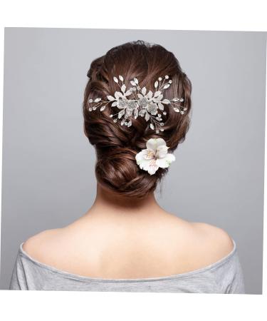 Angoily Rhinestone Hair Comb Bridal Comb Crystal Hair Crystal Barrette Wedding Rhinestone Hair Clip Flower Hair Clips for Women Wedding Hair Comb - Buy Online on GoSupps.com