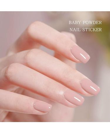JMEOWIO Gel Nail Strips Solid Color Pink Gel Nail Stickers Nail Supplies Nail Art Design Decoration Accessories - Buy Online on GoSupps.com