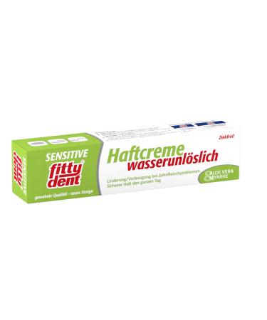4 x Fittydent Super sensitive adhesive cream 40 g paste - the gentle detention cream the only water -insoluble detention cream with aloe vera & myrrh
