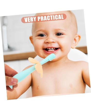Healvian Silicone Baby Toothbrush - Manual Oral Care for Infants & Children - 1 Pack Bristle Training Toothbrush (Blue) - Buy Online on GoSupps.com