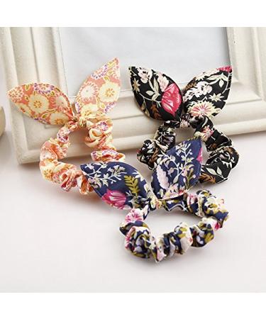 Miya 6 Set Super Sweet Bunny Hair Ties | Dotted Striped Checked | High-Quality Ponytail Holders | Beautiful Hair Accessories for All Ages - Buy Online on GoSupps.com