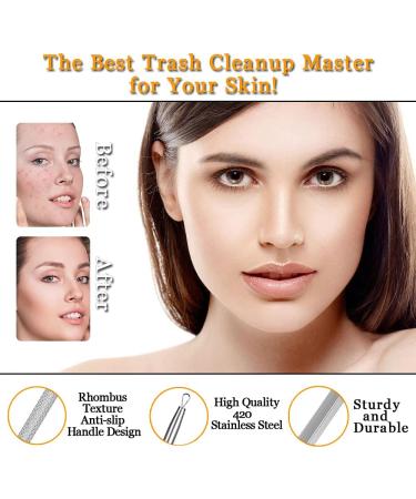 Xesscare 16-Piece Pimple Popper Tool Kit | Blackhead & Acne Removal Set with Metal Case | Professional Whitehead Tweezers | Facial Nose & Forehead Extraction Tools (Silver-1) - Buy Online on GoSupps.com