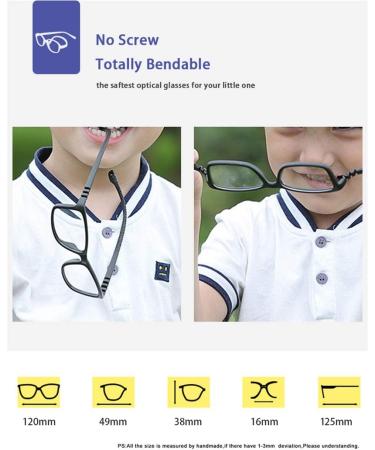 Gukoo Children's Classic Blue Light Filter Glasses - Anti-Fade Anti-Eye Fatigue TR90 Frame - Buy Online on GoSupps.com