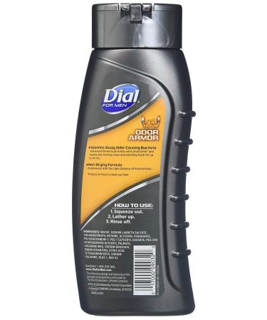 Dial For Men Antibacterial Body Wash Odor Armor 16 oz - Pack of 3 | Long-lasting freshness and protection - Buy Online on GoSupps.com