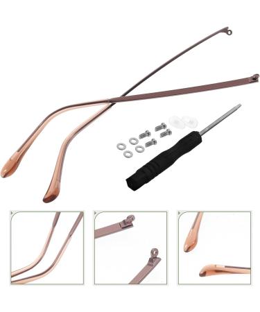 Ultechnovo Sunglasses Repair Set - 2 Pairs Metal Replacement Arms for Glasses & Sunglasses | DIY Glasses Brackets | Durable Coffee Style - Buy Online on GoSupps.com