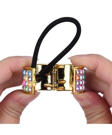 DEEKA Rhinestone Glitter Ponytail Holders - Pack of 3 Elastic Hair Ties for Women - Color C - Buy Online on GoSupps.com