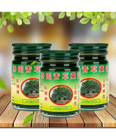 Thai Herbal Wax Original Green Balm 50 Gram X 3 Jars 150 Grams Net Weight. Massage Balm. Thai Boxing (Muay Thai). Thai Herbal Balm. Imported from Thailand.