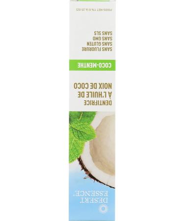 Desert Essence Coconut Oil Toothpaste - Natural Coconut Mint 6.25 oz | Fluoride-Free, Whitening & Fresh Breath - Buy Online on GoSupps.com