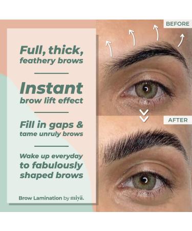 MIYA LASH 2 in 1 Lash Lift & Brow Lamination Kit - Professional Salon Results | Instant Fuller Eyebrows & Eyelashes | Lasts 8 Weeks | LVL Perm Laminate | Includes Silicone Shields & Lash Picks - Buy Online on GoSupps.com