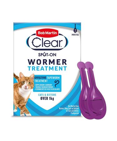 Bob Martin Clear Spot On Wormer Treatment for Cats and Kittens - 2 Tubes - Buy Online on GoSupps.com