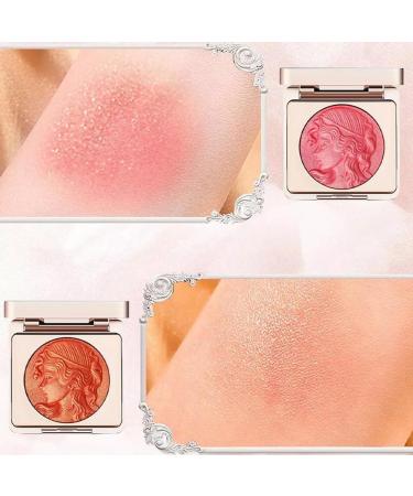Embossed Smooth Powder Blush Palette for Cheeks Matte Face Powder Blush Palette Face Matte Blush Palette Natural Makeup Long Lasting Baked Texture for All Skins (2PCS Orange) - Buy Online on GoSupps.com