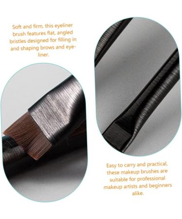 Baluue 9 Sets Eyeliner Brush Makeup Brush Eyebrow Eye Liner Wands Ear Brow Brush Black Wood - Buy Online on GoSupps.com