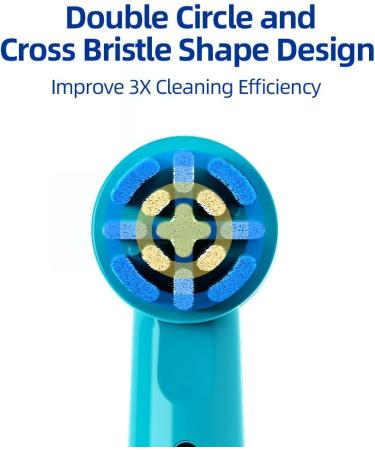 Brusheez Kids Electric Toothbrush Replacement Brush Heads - 10 Pack (Green Medium) | Compatible Brush Heads for Kids Electric Toothbrush - Buy Online on GoSupps.com