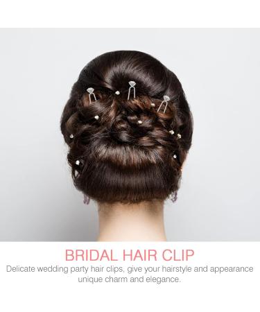 FRCOLOR 40 pieces wedding bridal hair forks U shape hair sticks diamond hair forks for teenagers girls make-up costume - Buy Online on GoSupps.com