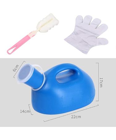 2000ML Outdoor Portable Urine Bottle Reusable Pee Urinal Storage Camping Travel Driving for Men for Patients(Blue) Happy - Buy Online on GoSupps.com