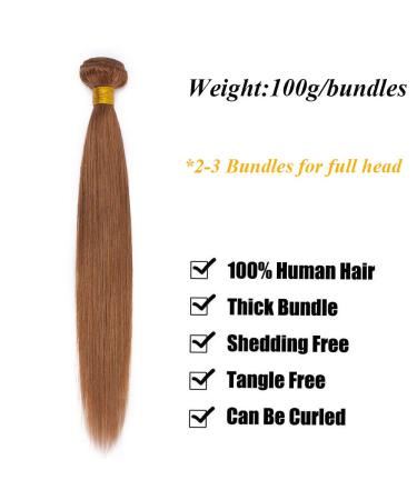 Buy SEGO 100% Brazilian Human Hair Bundles - Straight Virgin Weave Extensions - Chestnut Brown 8 - Buy Online on GoSupps.com