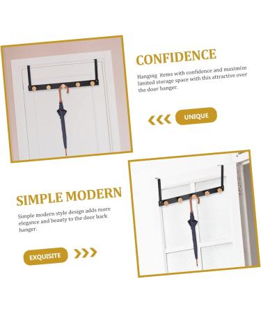 LABRIMP Cloth Hooks Door Hook Towel Hangers Backpack Hook Door Towel Hook Cloth Iron Door Back Hanger Home Page Wall 50X8cm Black - Buy Online on GoSupps.com