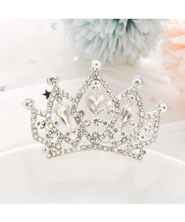 Kilshye Princess Tiara Comb Small Crystal Girls Crown Hair Combs Rhinestone Birthday Prom Tiaras Headband for Kids A-silver - Buy Online on GoSupps.com