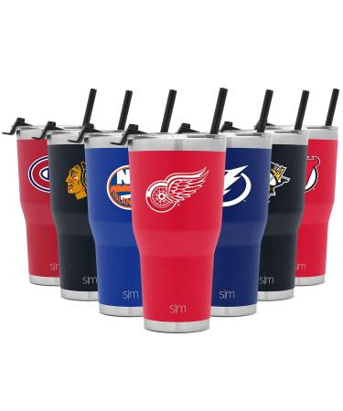 Simple Modern Officially Licensed Tumbler Insulated Travel Mug Cup with Flip Lid and Straw Detroit Red Wings