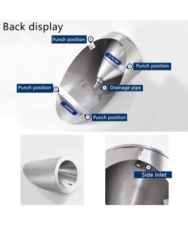 Universal Washout Urinal Bathroom Toilet Touchless Automatic Sensor Urinal Wall Mounted Sensor Toilet Flush Kit Stainless Steel Urinal Funnel Toilet Accessory for Home (A) - Buy Online on GoSupps.com