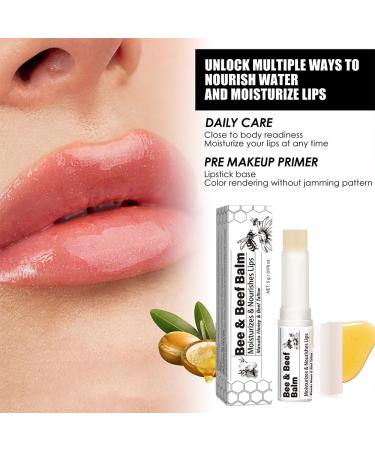 Lip Lightening for Dark Lips Beef Tallow Lip Balm Suitable for Smokers Chapped Lips Sensitive Skin Long-Lasting Moisturizing (1 pcs beef tallow lip balm) - Buy Online on GoSupps.com